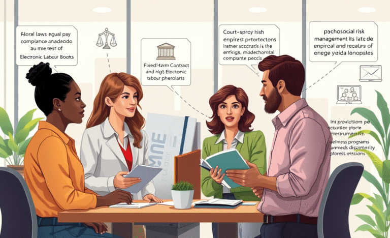 Illustration representing changes in labor laws affecting employment practices.