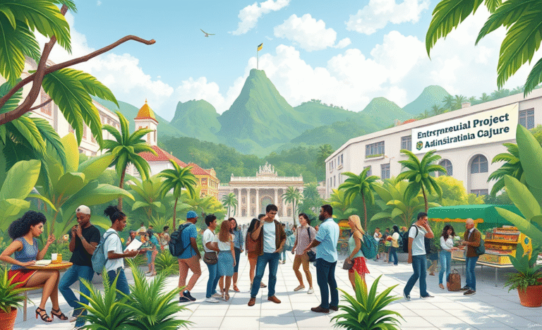 A vibrant image showcasing international students engaged in various studies, representing the highlights of studying abroad in Brazil.